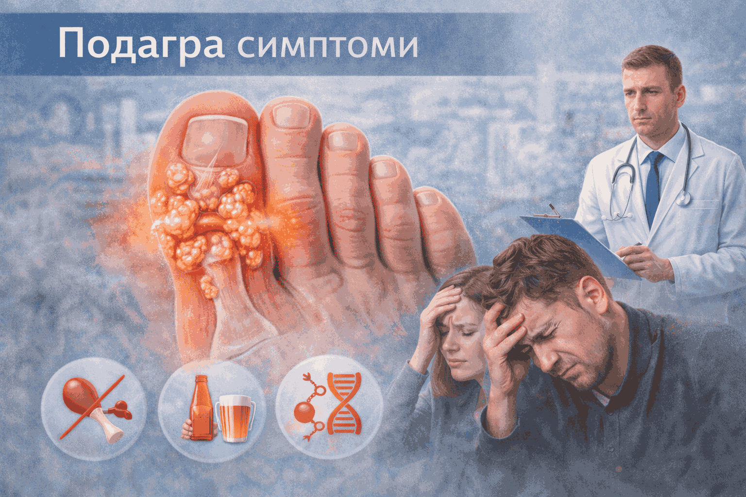 Съвети за заболяването подагра и симптоми