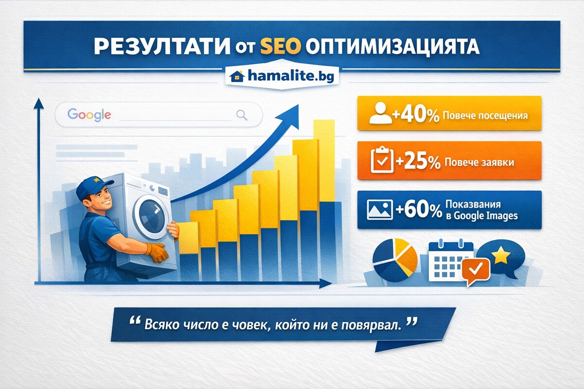 Пример за ефективно SEO за хамалски услуги – реални резултати от МУУВХОМ ЕООД: +40% повече посещения